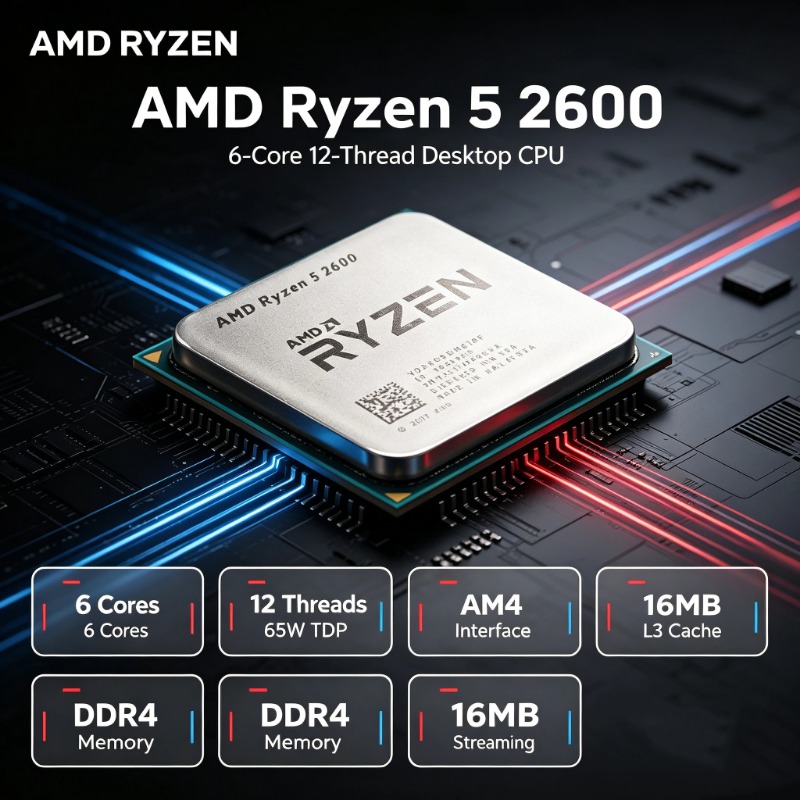 Pc Gaming Amd Ryzen 5 - Processador AMD Ryzen 5 2600 R5