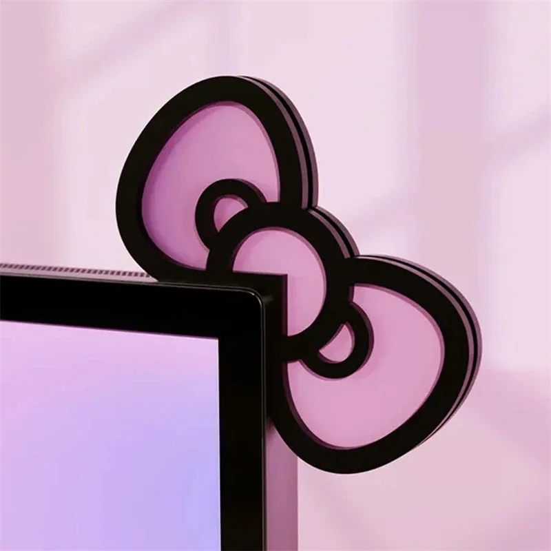 Pc Gaming Kawaii - Kawaii rosa acrílico arco monitor decoração