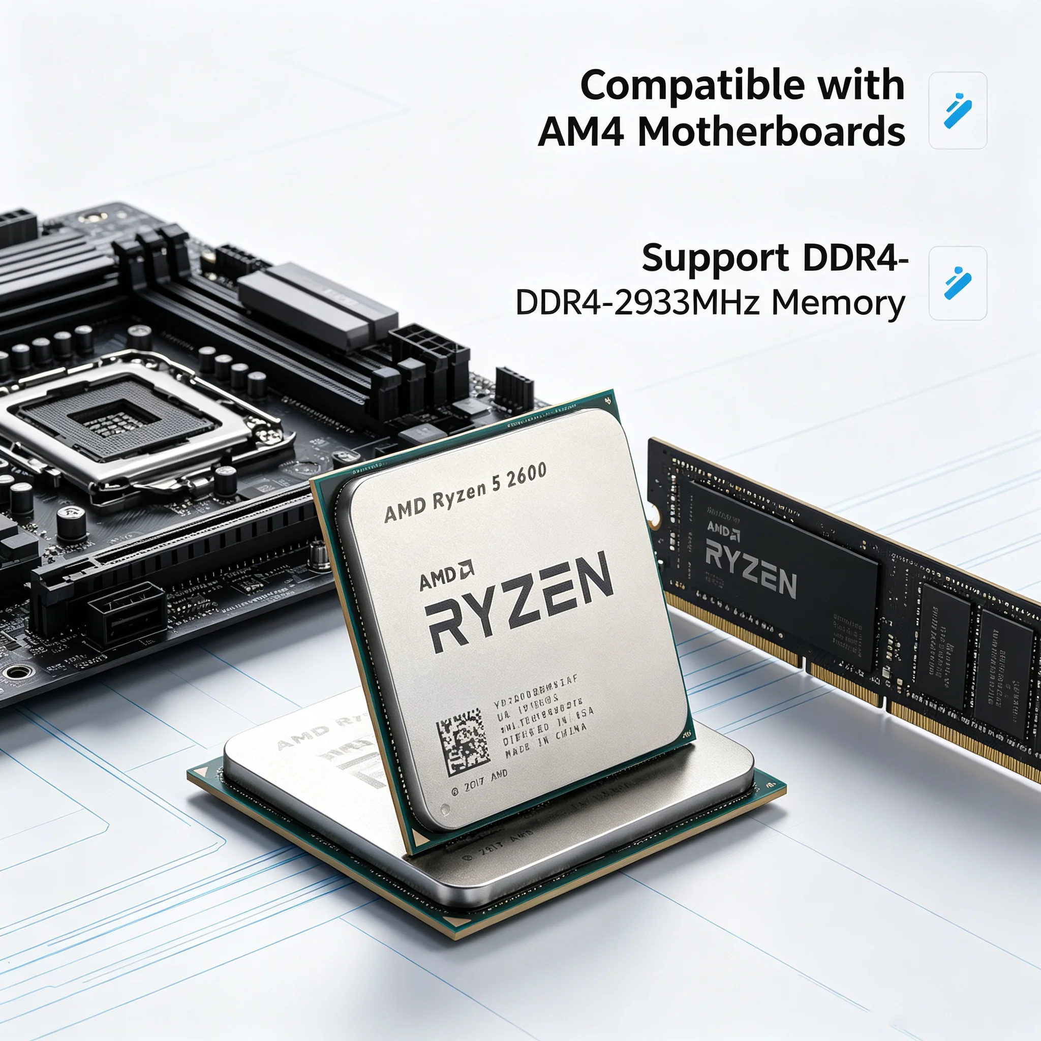 Pc Gaming Amd Ryzen 5 - Processador AMD Ryzen 5 2600 3.4GHz