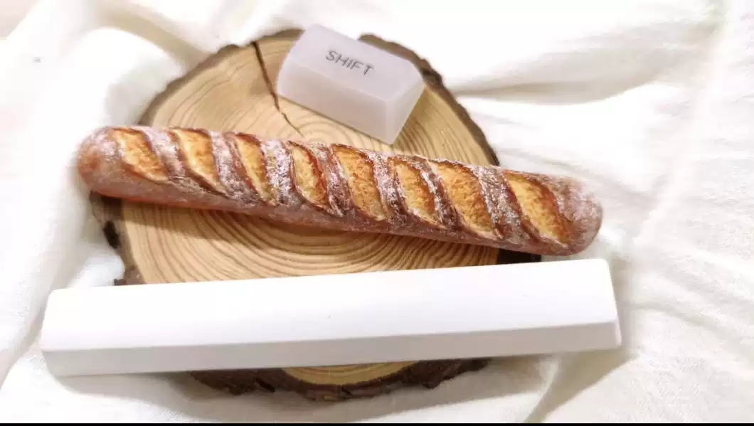 Custom Keycaps - Keycap Baguette Food Artisan Spacebar -