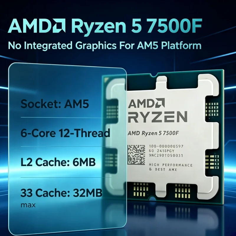 Pc Gaming Amd Ryzen 5 - Processador AMD Ryzen 5 7500F para