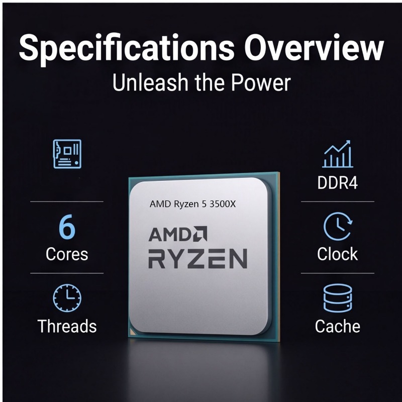 Processador AMD Ryzen 5 3500X  - Pc Gaming Amd Ryzen 5 avaliação e preço