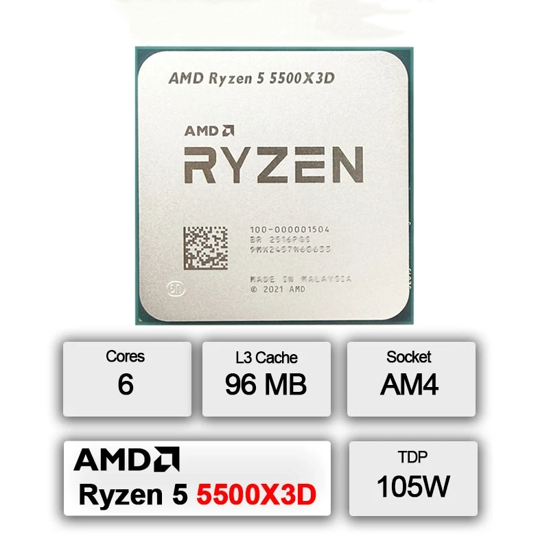 Processador AMD Ryzen 5 5500X3 - Pc Gaming Amd Ryzen 5 avaliação e preço