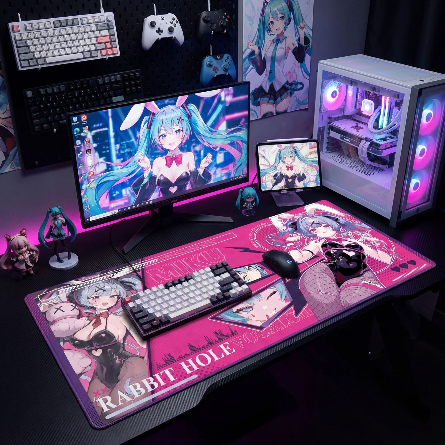 Mouse Pad Gamer Extra Grande H - Pc Gaming Hatsune Miku avaliação e preço