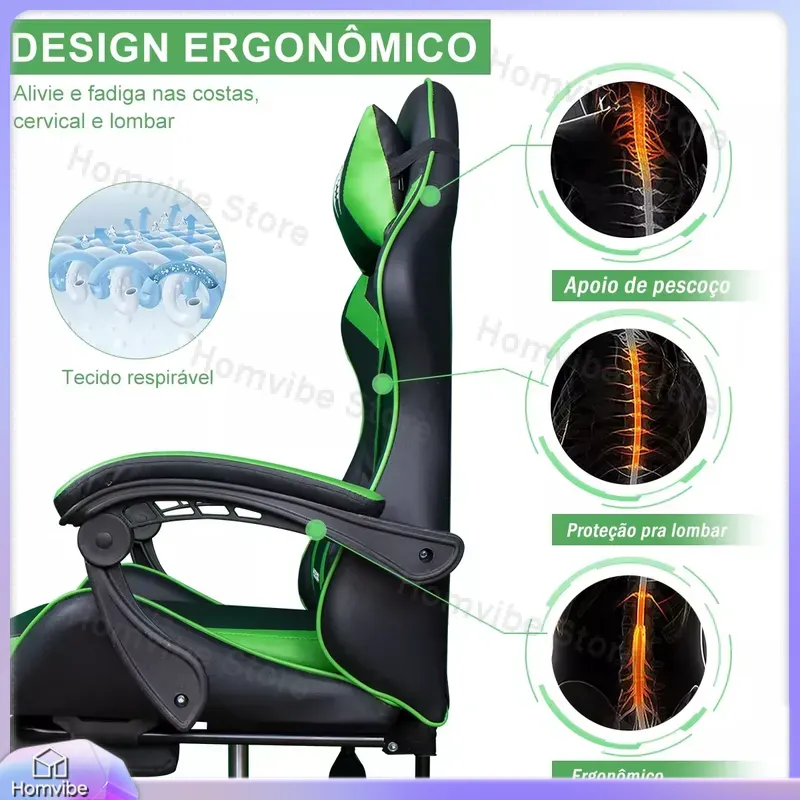 Cadeira Gamer Ergonômica de En - Pc Gaming Gaming avaliação e preço